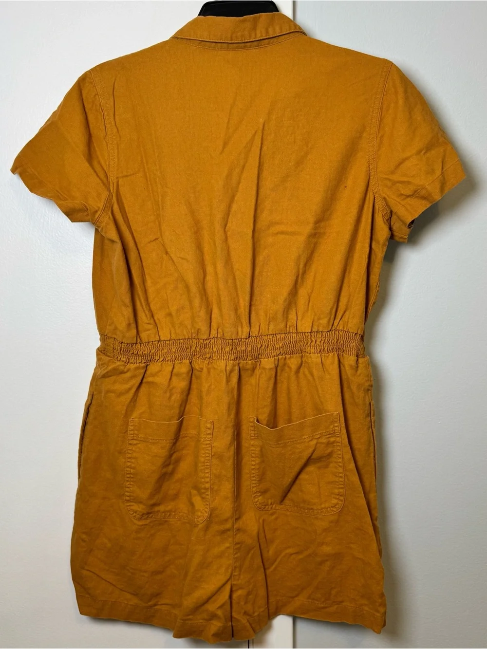 Mustard Short Sleeve Women's Romper